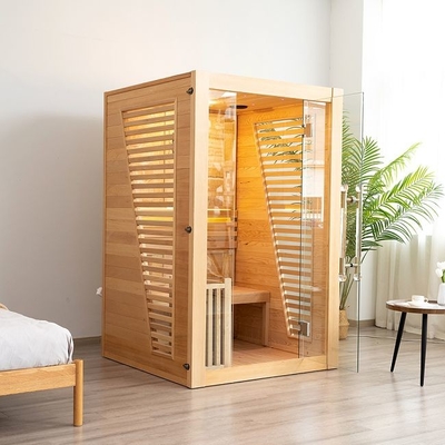 Red Cedar Wooden Home Indoor Traditional Steam Sauna για 2 Άτομα