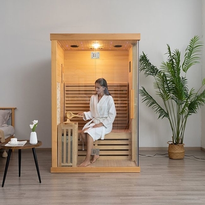 Παραδοσιακή σάουνα με υγρό ατμό OEM Solid Wood Indoor Wet Steam για το σπίτι Μέγεθος 2 ατόμων
