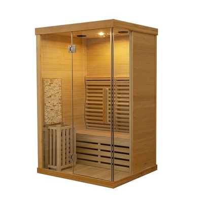 Παραδοσιακή σάουνα με υγρό ατμό OEM Solid Wood Indoor Wet Steam για το σπίτι Μέγεθος 2 ατόμων
