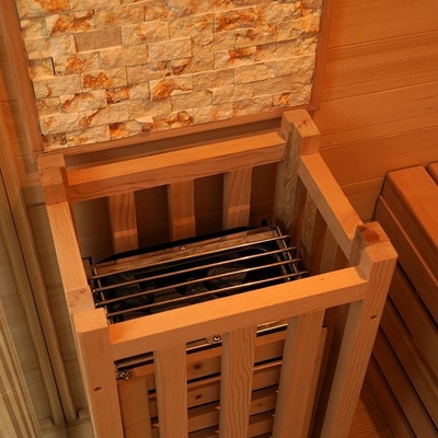Canada Red Cedar Wooden Εσωτερική παραδοσιακή σάουνα ατμού για 2 άτομα για το σπίτι