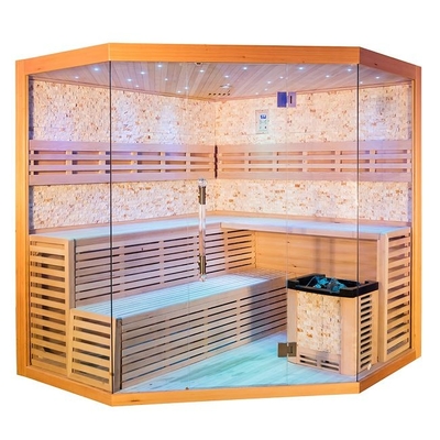 Electric Stove Heater Wooden Steam Sauna Luxury Indoor Corner Design