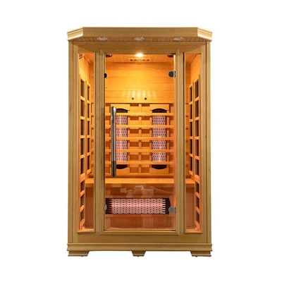 Ξύλινο εσωτερικό 1750W 2 χαμηλό EMF σαουνών προσώπων υπέρυθρο