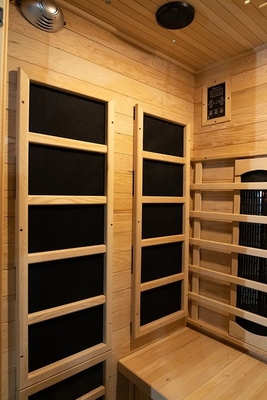 Ξύλινο εσωτερικό 1750W 2 χαμηλό EMF σαουνών προσώπων υπέρυθρο