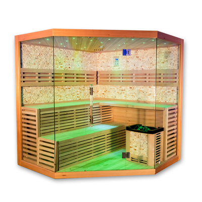 1750W Hemlock Cedar Home Sauna Room με 8mm θερμαινόμενο γυαλί Σύστημα ασφαλείας πίνακα ελέγχου υπολογιστή.