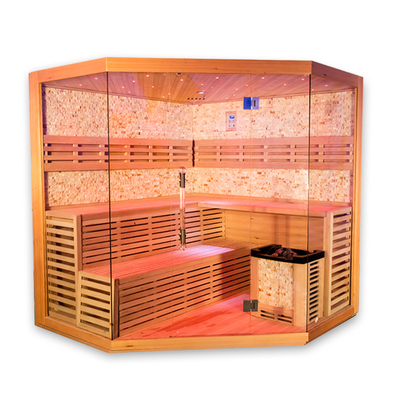 1750W Hemlock Cedar Home Sauna Room με 8mm θερμαινόμενο γυαλί Σύστημα ασφαλείας πίνακα ελέγχου υπολογιστή.