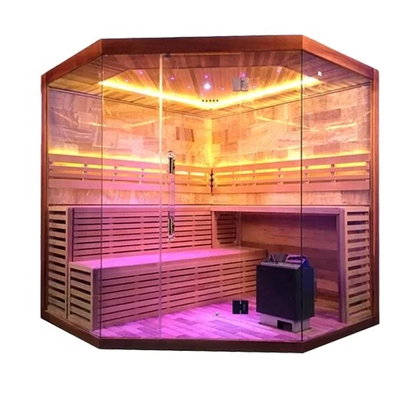 1750W Hemlock Cedar Home Sauna Room με 8mm θερμαινόμενο γυαλί Σύστημα ασφαλείας πίνακα ελέγχου υπολογιστή.