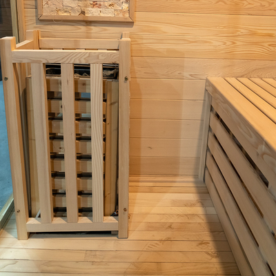 15~90.C Hemlock / Red Cedar Steam Sauna Room με 0-99 MIN Timer και 220V τάση