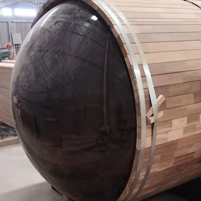 Κόκκινη σάουνα 180x240CM βαρελιών κέδρων ξύλινη υπαίθριες σάουνες με Panonamic