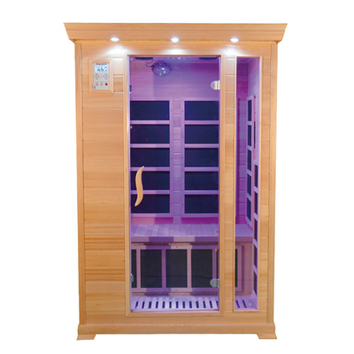 Καναδικός κόκκινος κέδρος ξύλινο 1350W δωματίων σαουνών καμπινών δύο ατόμων υπέρυθρος