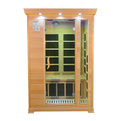 Καναδικός κόκκινος κέδρος ξύλινο 1350W δωματίων σαουνών καμπινών δύο ατόμων υπέρυθρος